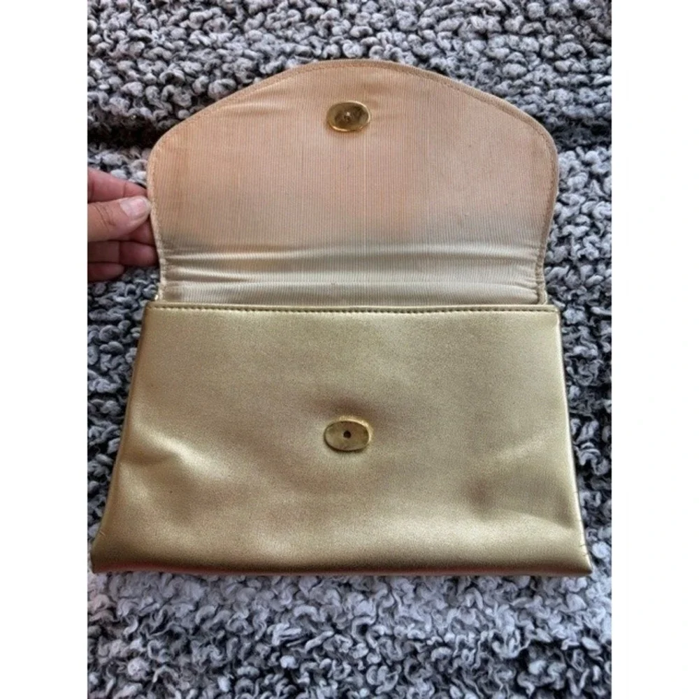 Women s Vintage Avon Gold Polished Evening Bag/Clutch‎